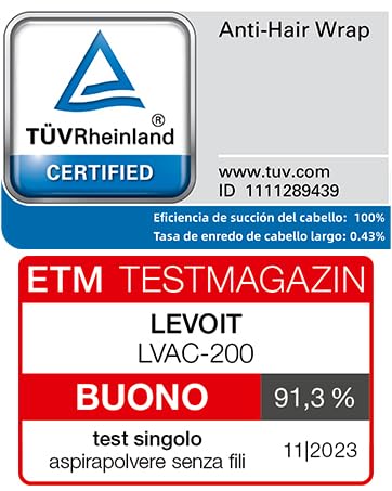 LEVOIT Aspiradora sin Cable 4 en 1 para Mascotas con Batería Extraíble y Filtro 99,9% HEPA