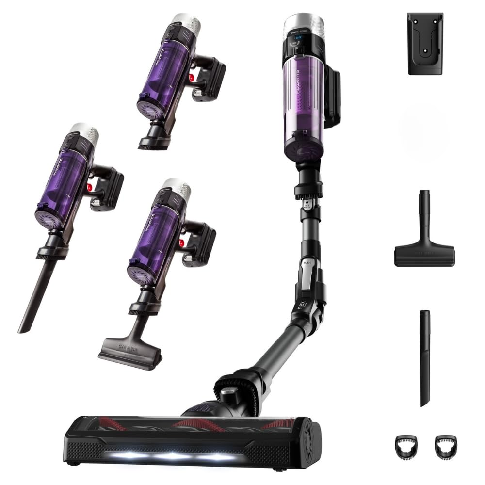 Rowenta Xforce Flex 9.60 Aspirador Escoba 200W con Tubo Flex, LED y Pantalla Smart Control