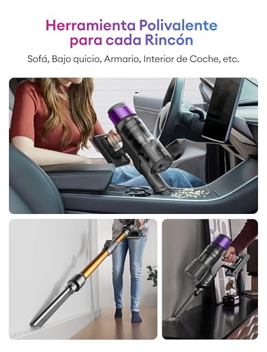 Ultenic U20 Aspiradora sin Cable 55KPa 60Min con Brazo Flexible para Limpieza Bajo Muebles