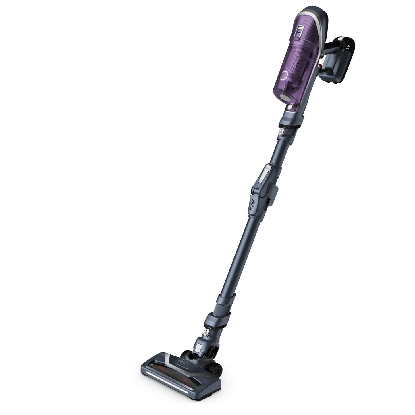 Rowenta XForce Flex 8.60 Escoba sin Cable, 22V Batería Extraíble, Tubo Flexible y LED, 35Min