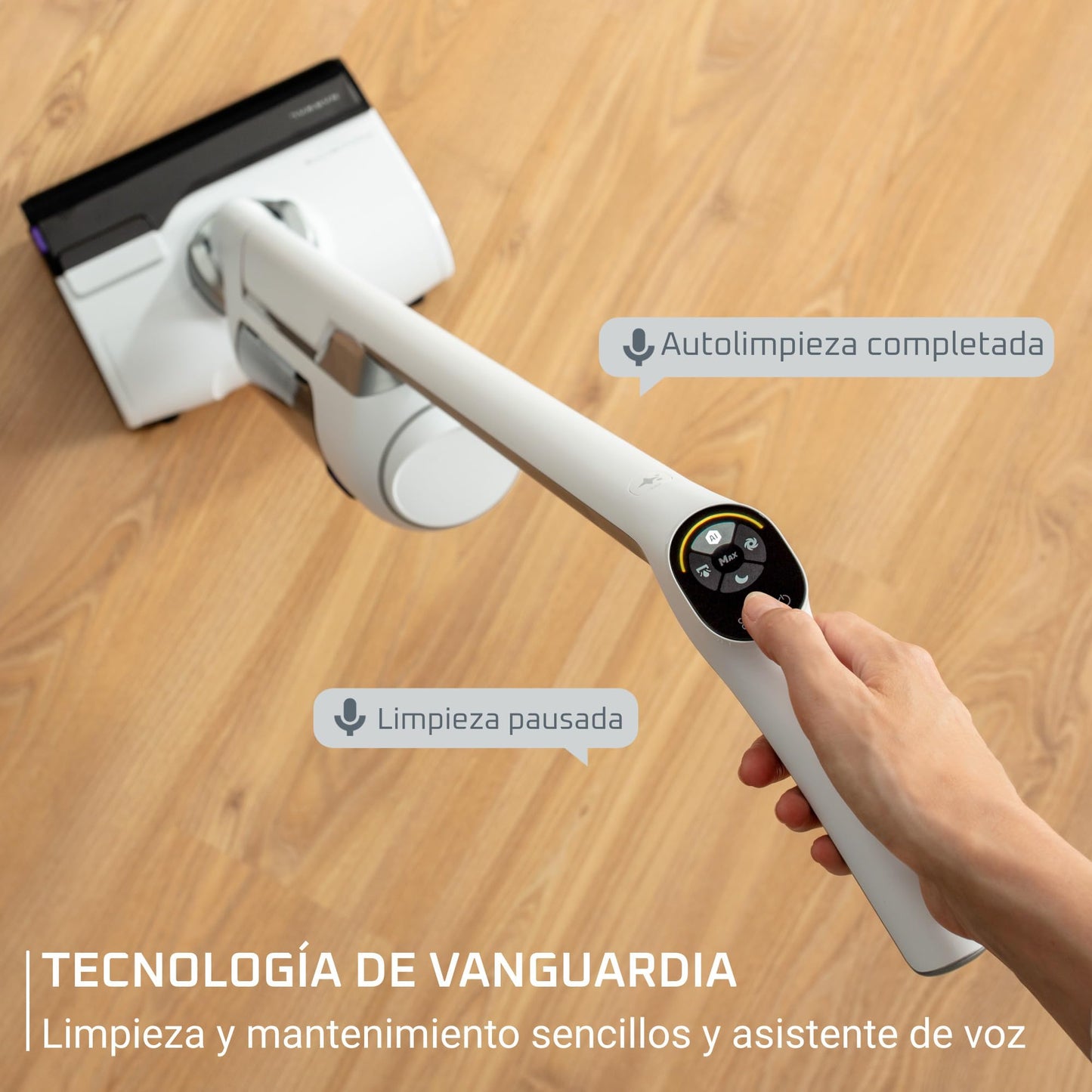Rowenta X-Clean 10 Fregona Eléctrica Sin Cable, Wet & Dry, Autolimpieza, Secado, GZ7540WO