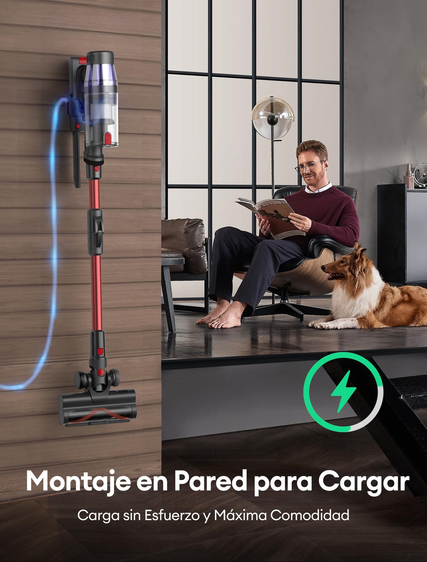 Ultenic U16 Flex Aspiradora sin Cable 50KPa 550W 60Min con Tubo Flexible y Cepillo Antienredos