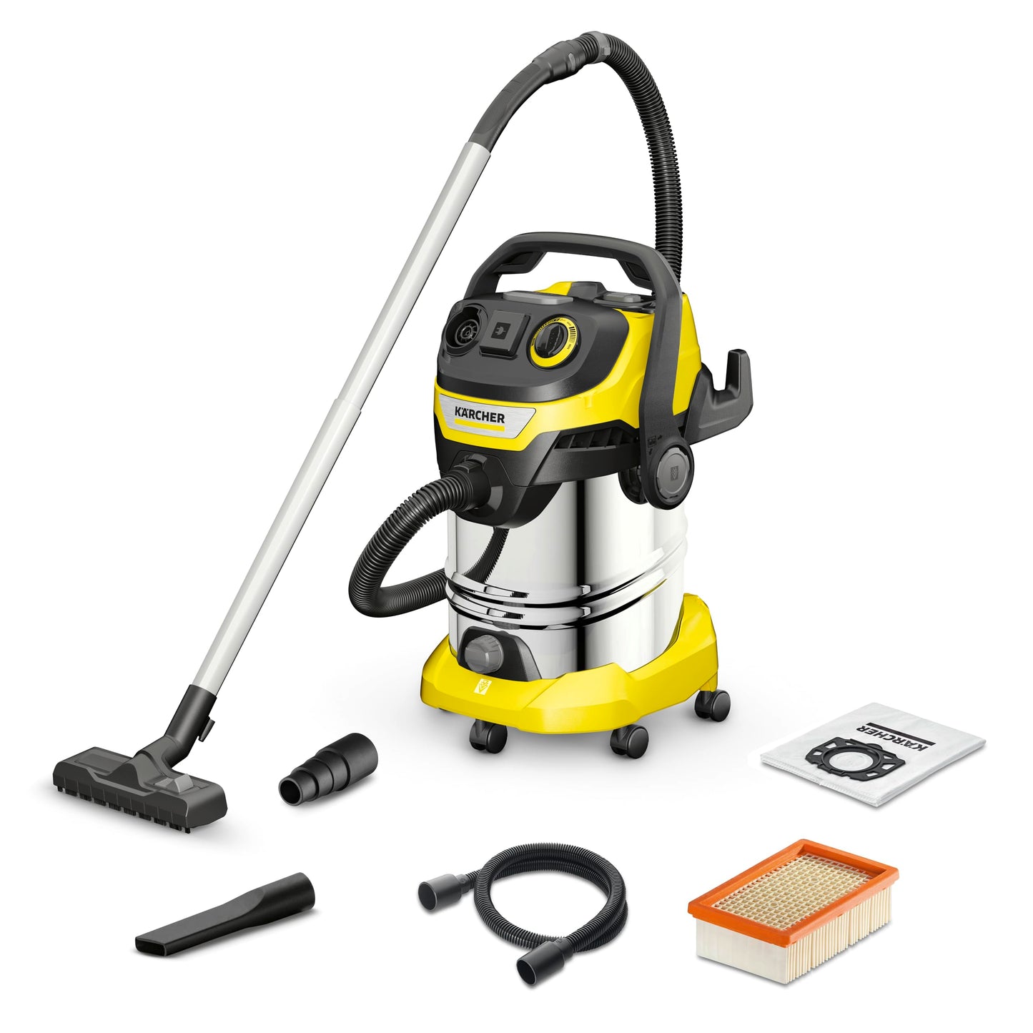 Kärcher WD 6 P S Aspiradora Seco Húmedo 1300W con Depósito 30L y Función Soplado
