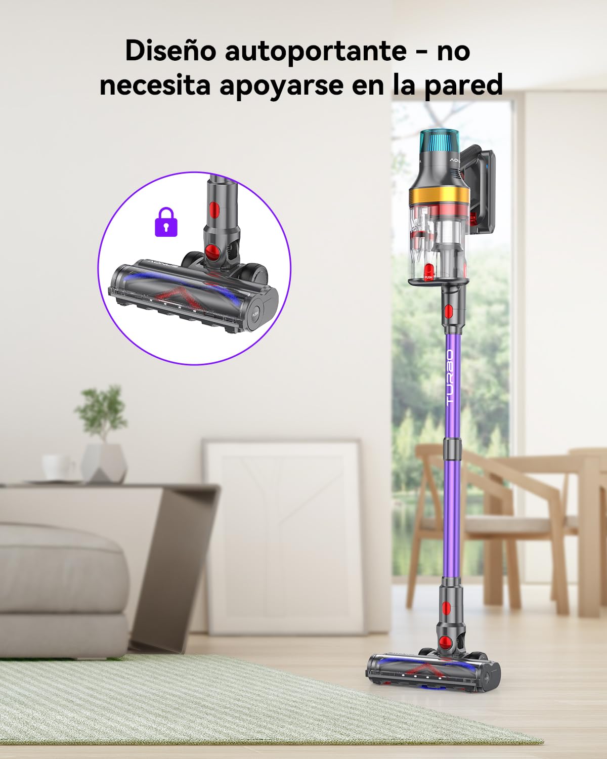 aonus A9 MAX Aspiradora sin Cable 48KPa 600W 70Min con Depósito 1.8L y Doble Filtro Mejorado