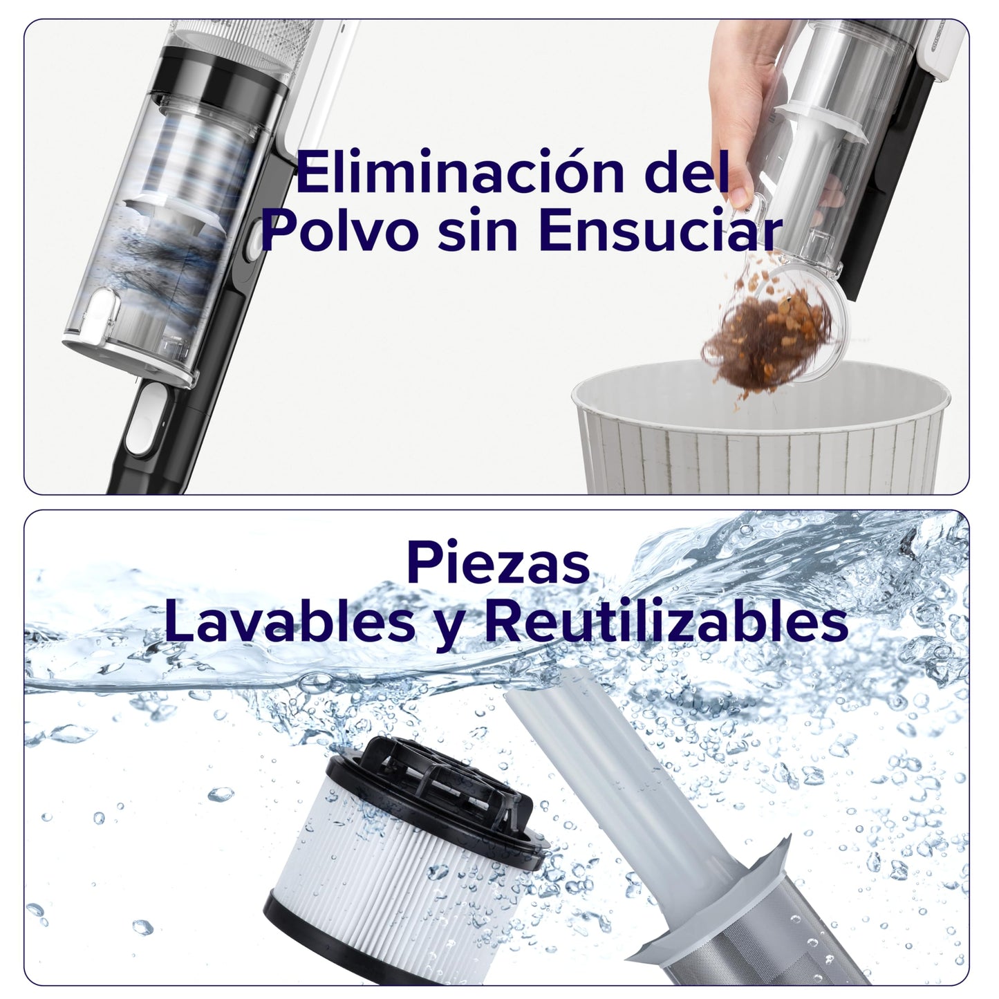 LEVOIT Aspiradora sin Cable 4 en 1 para Mascotas con Batería Extraíble y Filtro 99,9% HEPA