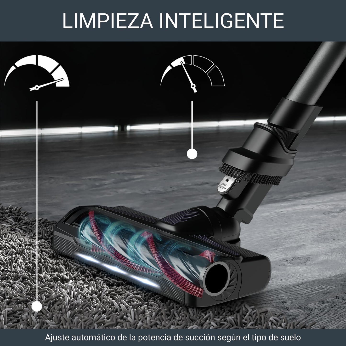 Rowenta Xforce Flex 9.60 Aspirador Escoba 200W con Tubo Flex, LED y Pantalla Smart Control