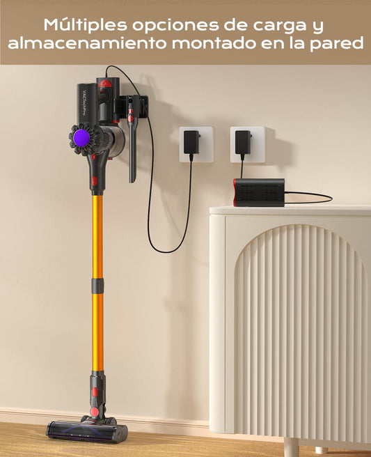 VACTechPro V15 Aspiradora sin Cable 35kPa 6 en 1 con Batería Extraíble para Suelos y Mascotas