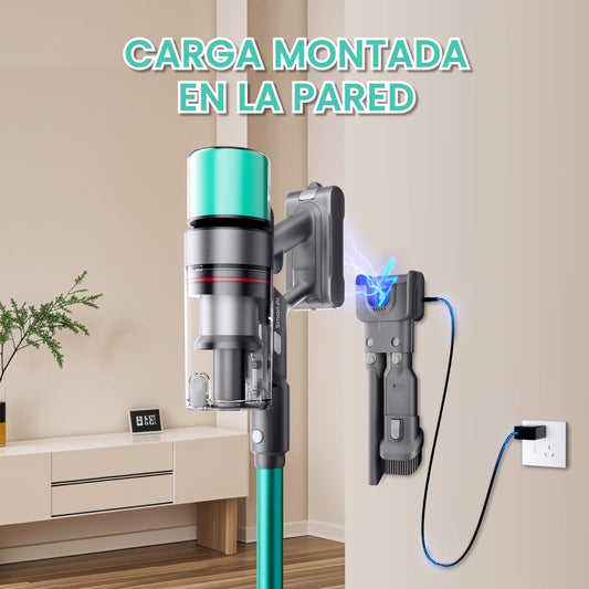 SmartAI V5 Aspiradora sin Cable 50Kpa 600W 70Min, Modo Auto, Antienredos para Suelos y Mascotas