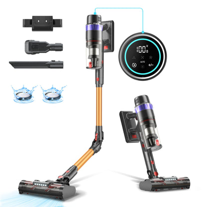 PRETTYCARE Aspiradora sin Cable 45KPa 530W 60Min con Modo Automático para Suelos y Mascotas