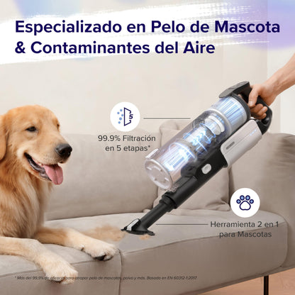 LEVOIT Aspiradora sin Cable 4 en 1 para Mascotas con Batería Extraíble y Filtro 99,9% HEPA