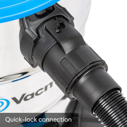 Vacmaster VQ1530SFDC Aspirador Seco-Húmedo 30L 1500W Inoxidable con Soplador y Toma Eléctrica
