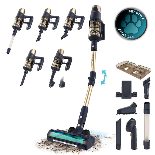 Cecotec Conga Rockstar 10500 Solar AquaPet Aspiradora 780W 300AW 100Min con Cepillo Hairless